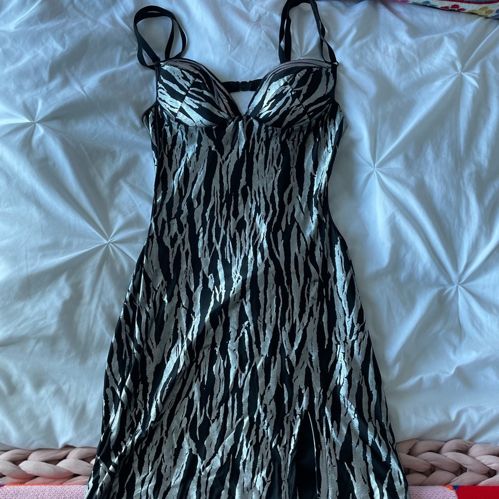 Omar Piragino zebra mini dress